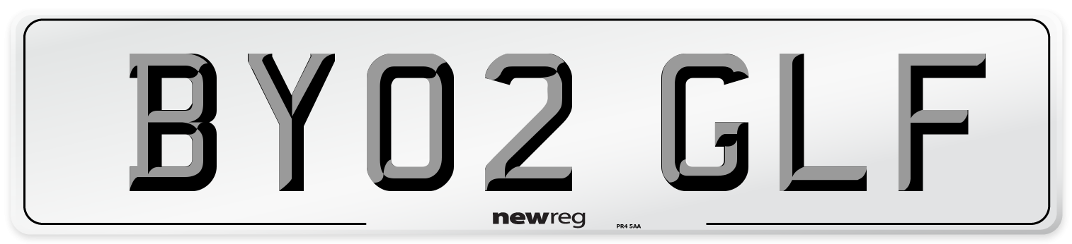 BY02 GLF Number Plate from New Reg